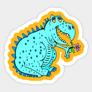 Happy, Dinosaur Sticker